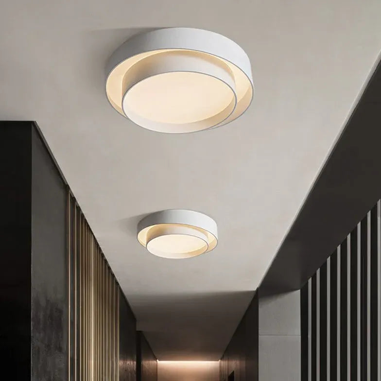 White Low Ceiling Light For Bedroom Quinn Metal