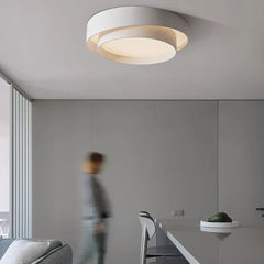 White Low Ceiling Light For Bedroom Quinn Metal