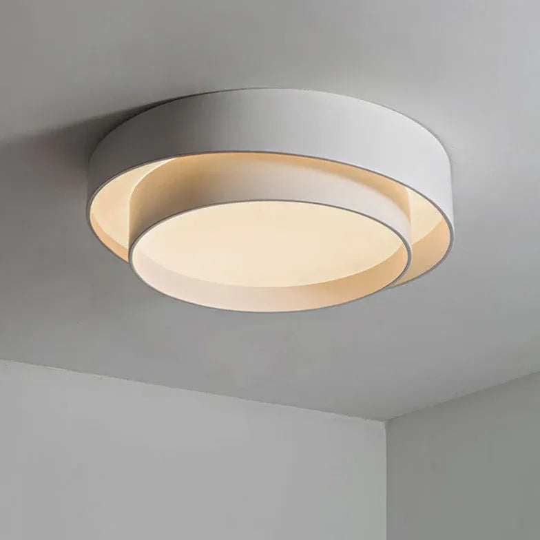 White Low Ceiling Light For Bedroom Quinn Metal