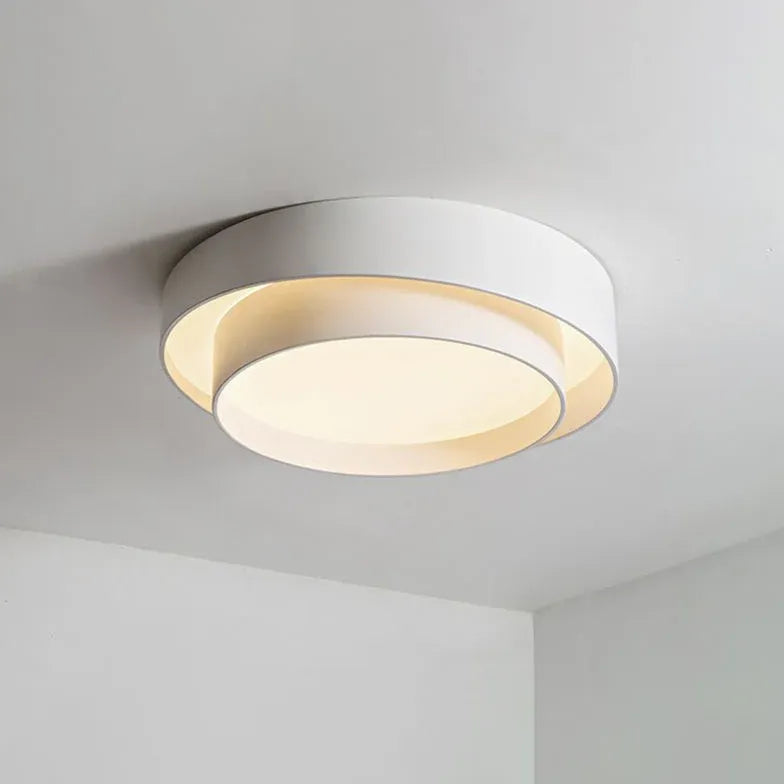 White Low Ceiling Light For Bedroom Quinn Metal