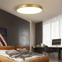 Gold Low Ceiling Light For Bedroom Round Modern Acrylic