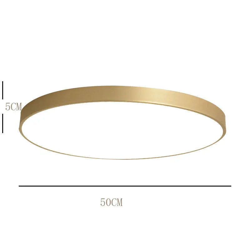 Gold Low Ceiling Light For Bedroom Round Modern Acrylic