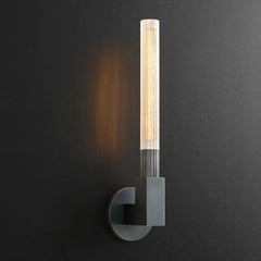 Double Arm Wall Light For Bedroom Quinn Metal & Glass Without Bulbs