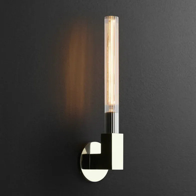 Double Arm Wall Light For Bedroom Quinn Metal & Glass Without Bulbs