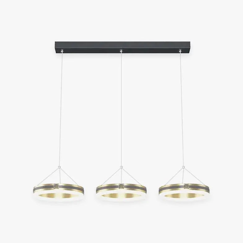 Black Chandelier For Office Modern Metal Led