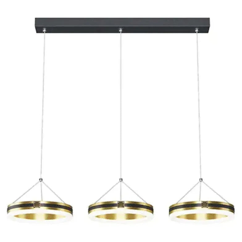 Black Chandelier For Office Modern Metal Led