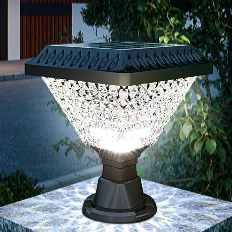 Black Floor Lamp & Lanterns Riley Acrylic Ip65 Solar Led Outdoor