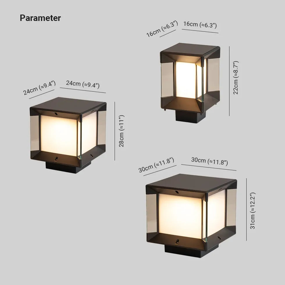 Black Solar Light Rectangular Riley Metal Outdoor Rgb Led Solar