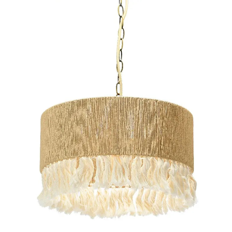 Light Single Pendant For Bedroom Ritta Metal & Rope Led