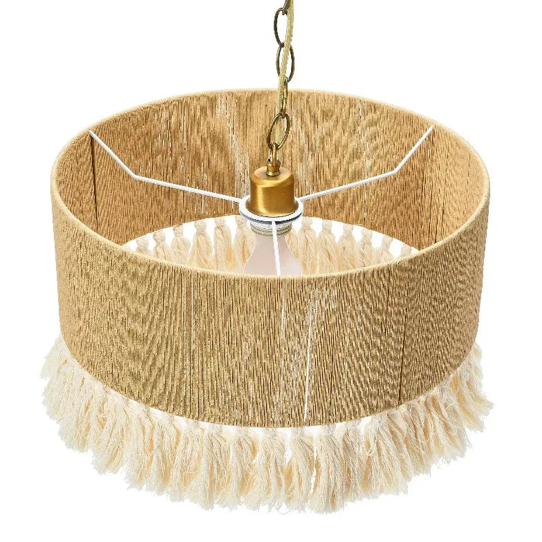 Light Single Pendant For Bedroom Ritta Metal & Rope Led