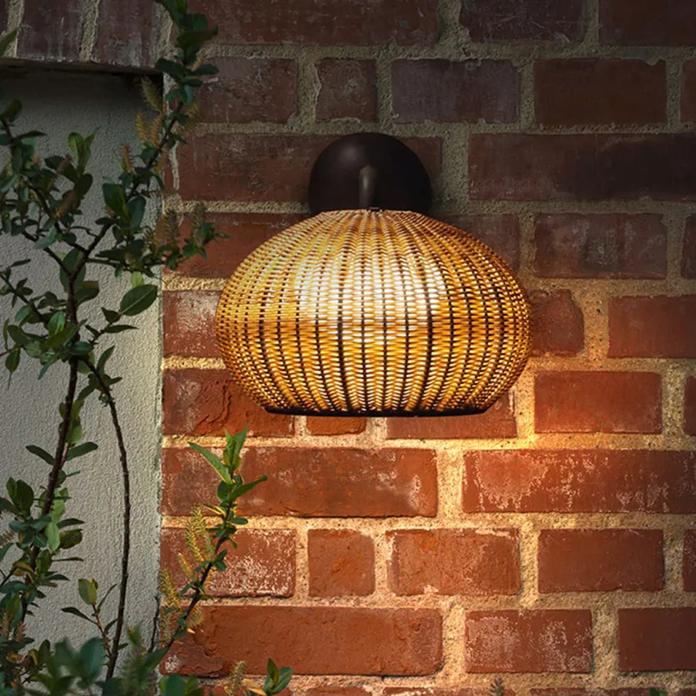 Outdoor Wall Light Ritta Rattan Outdoor Ip65