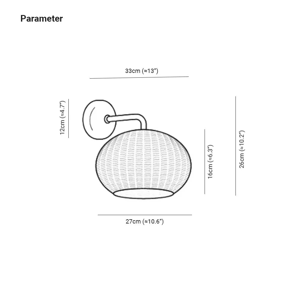 Outdoor Wall Light Ritta Rattan Outdoor Ip65