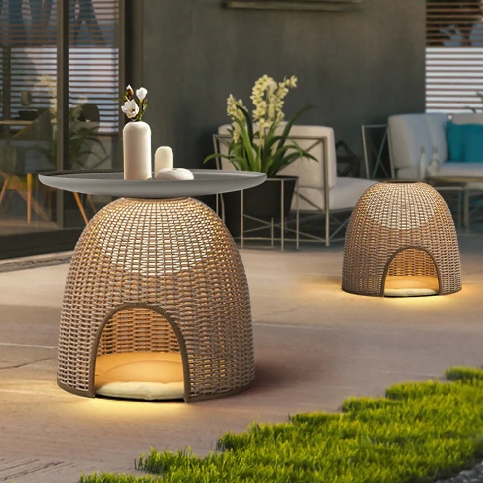 Floor Lamp & Lanterns Ritta Metal & Rattan Led