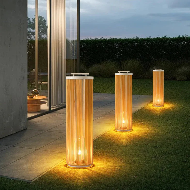 Solar Hybrid Ritta Metal & Rattan Ip65 Outdoor Led Warm White