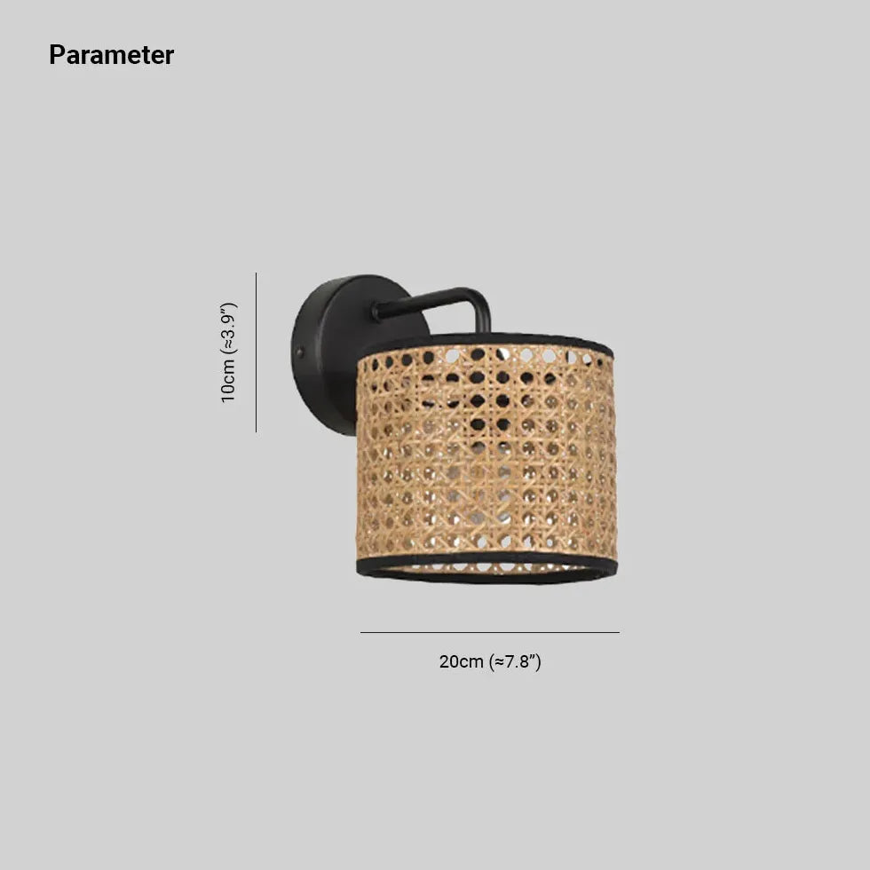 Brown Lanterns For Bedroom Ritta Metal & Rattan Led