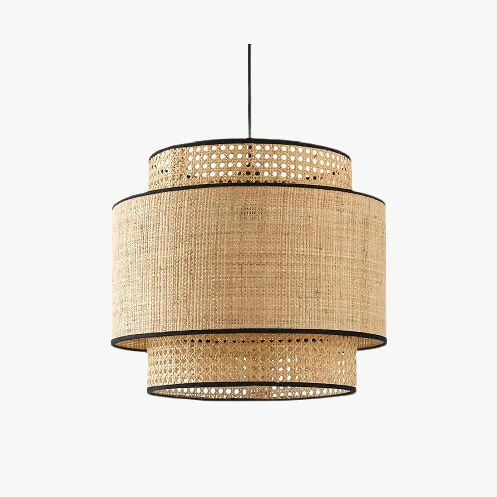 Light Single Pendant For Bedroom Ritta Metal & Rattan Ip20 Led