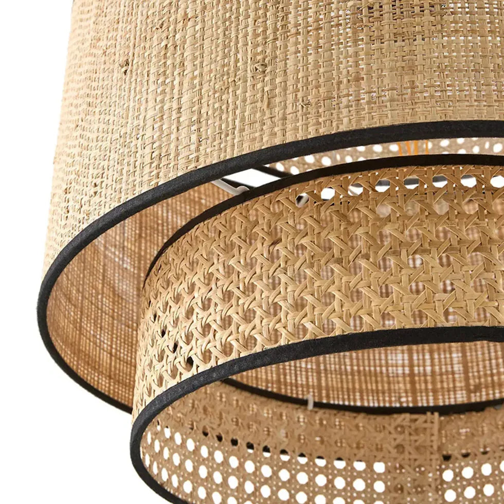 Light Single Pendant For Bedroom Ritta Metal & Rattan Ip20 Led