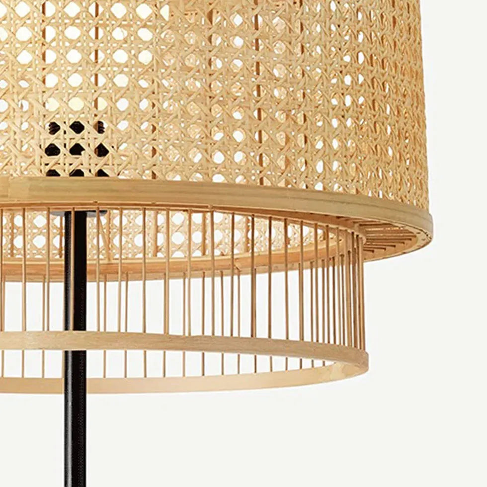 Floor Lamp For Bedroom Ritta Metal & Rattan Led