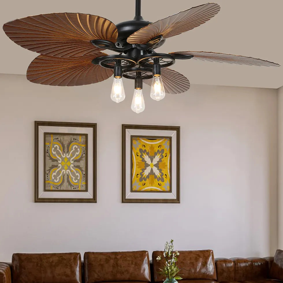 Ceiling Fan With Light For Bedroom Ross Metal & Abs Led