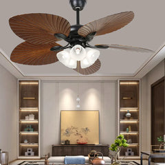 Ceiling Fan With Light For Bedroom Ross Metal & Abs Led