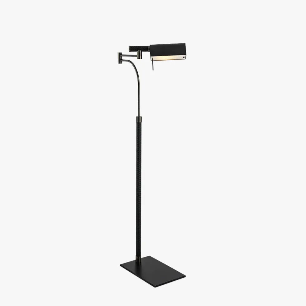 Black Floor Lamp For Bedroom Salgado Leather Led Plug