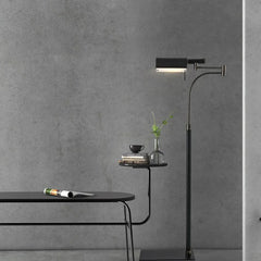 Black Floor Lamp For Bedroom Salgado Leather Led Plug