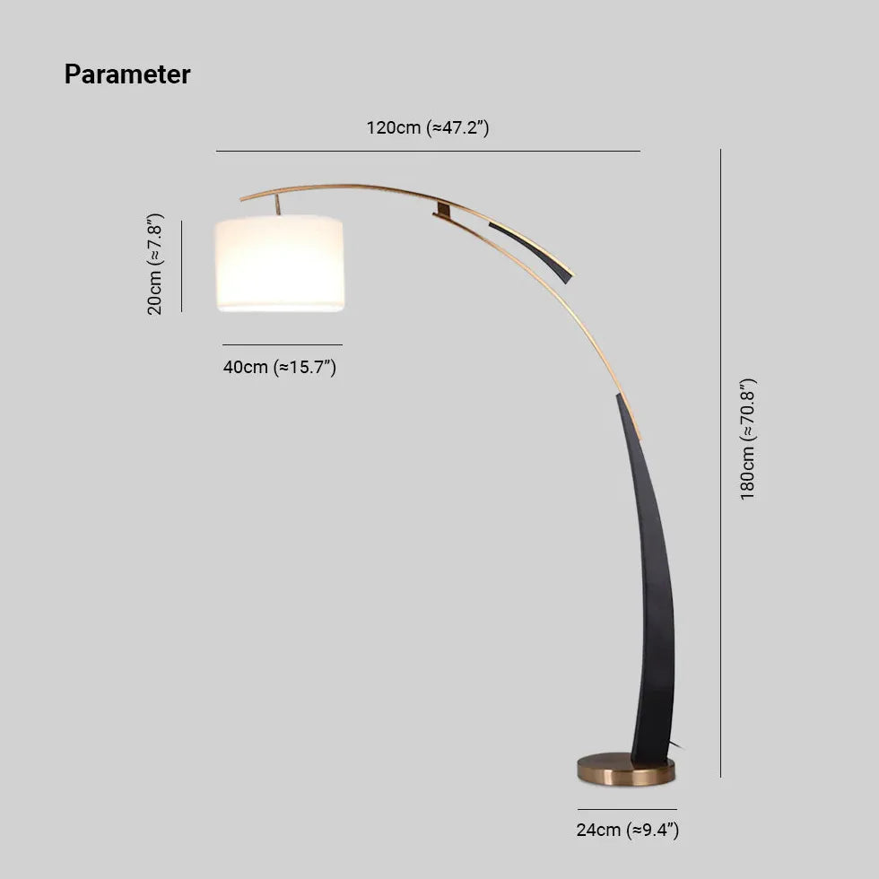 Floor Lamp For Study Room Salgado Metal & Fabric Dimmable Led Ip20 Plug