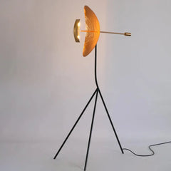 Gold Tripod Floor Lamp For Bathroom Salgado Metal Plug Ip44