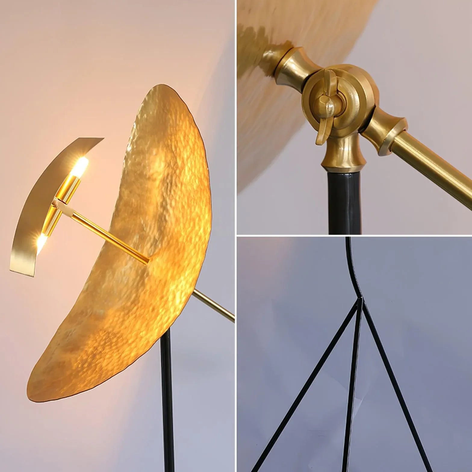 Gold Tripod Floor Lamp For Bathroom Salgado Metal Plug Ip44