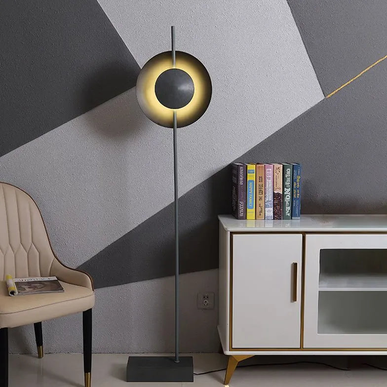 Floor Lamp For Study Room Circle Salgado Metal Plug Led