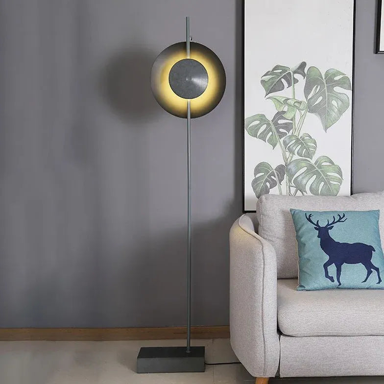 Floor Lamp For Study Room Circle Salgado Metal Plug Led