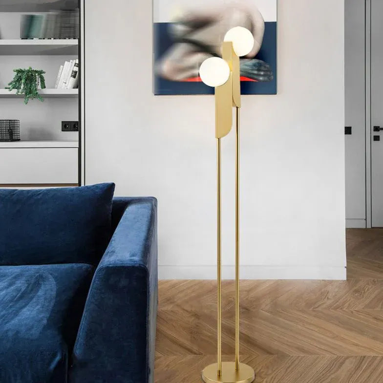 Gold Floor Lamp For Kitchen Salgado Metal Plug Bi-pin