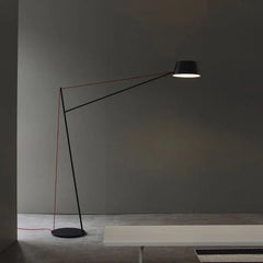 Black Floor Lamp For Study Room Linear Salgado Metal Led Plug