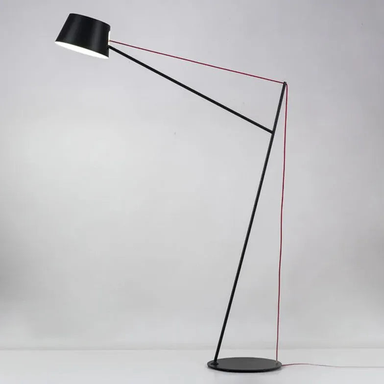 Black Floor Lamp For Study Room Linear Salgado Metal Led Plug