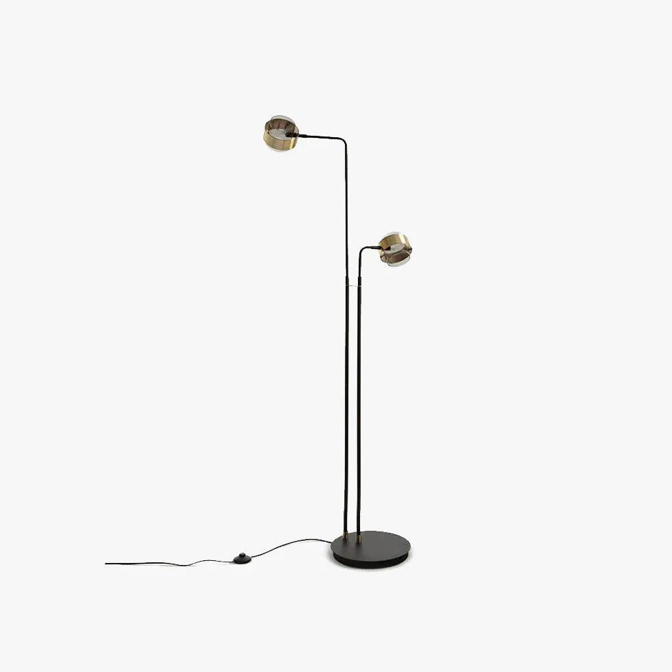 Black Floor Lamp For Study Room Salgado Metal