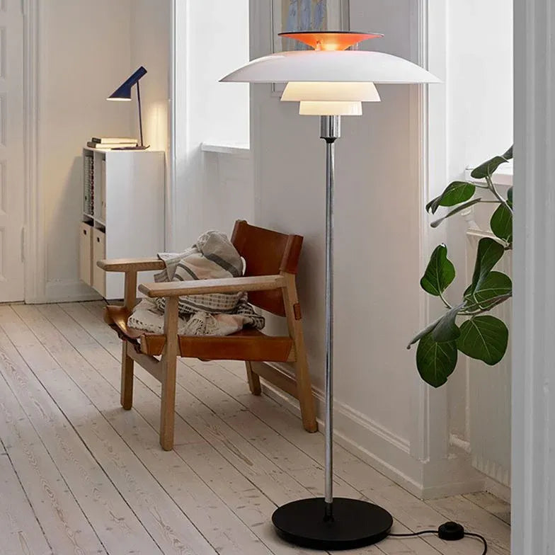 Floor Lamp For Living Room Salgado Metal & Acrylic Plug Led Ip20