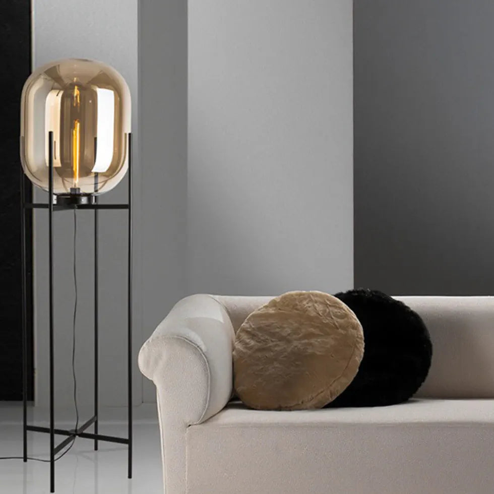 Floor Lamp For Bedroom Salgado Glass Ip20 Led Warm White Plug