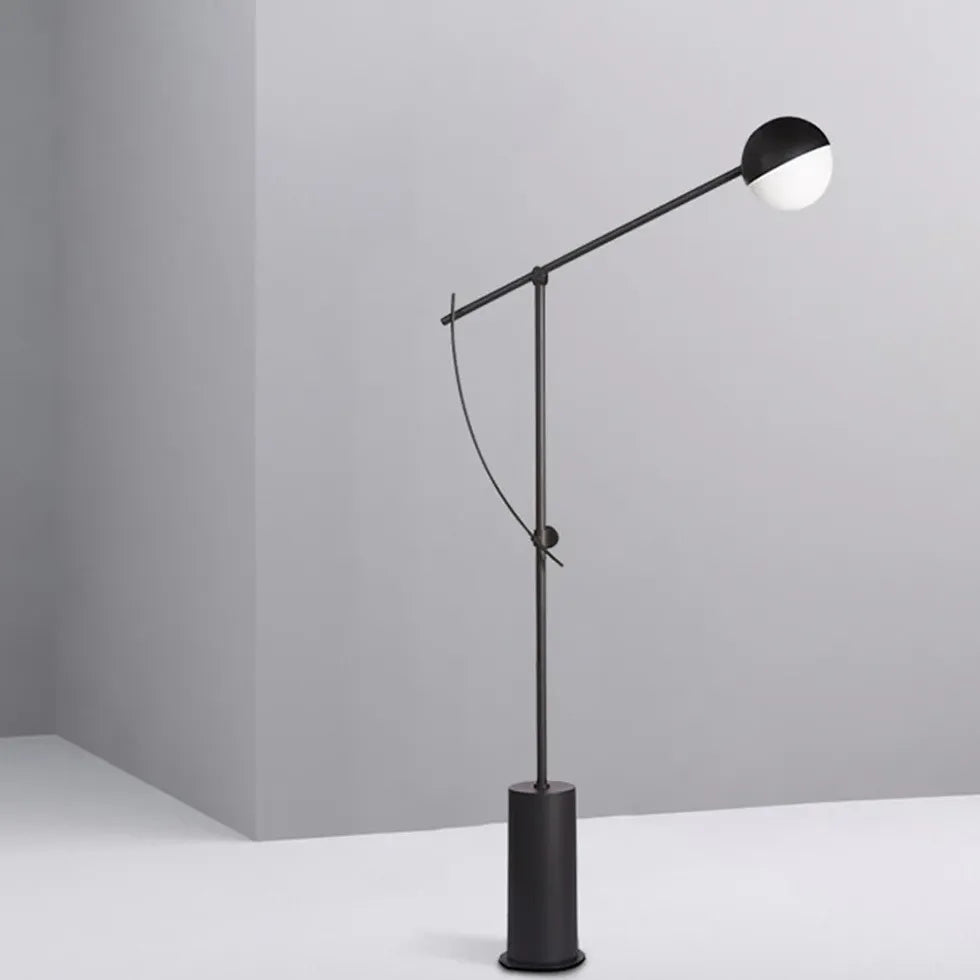 Black Floor Lamp For Study Room Salgado Metal Led