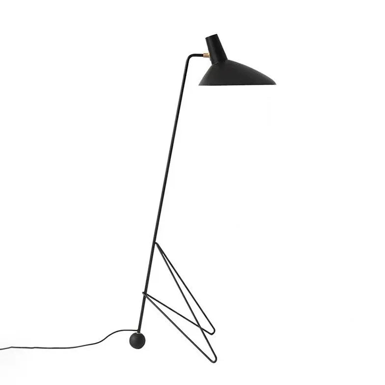 Black Floor Lamp For Living Room Salgado Metal & Iron Ip20 Led