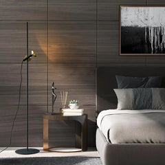 Black Floor Lamp For Study Room Salgado Metal Warm White Ip20 Led Plug