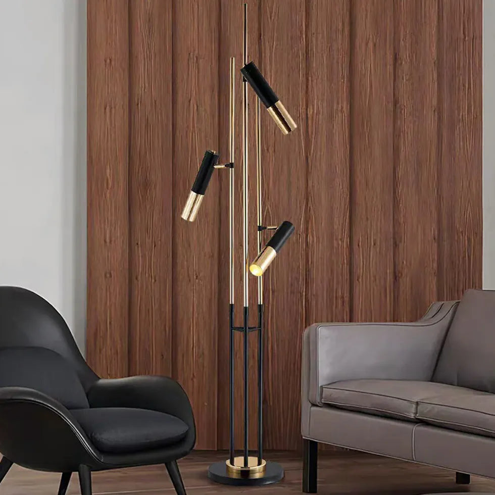 Black Floor Lamp For Living Room Salgado Hardware Warm White Plug