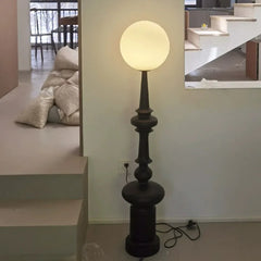 Black Floor Lamp For Study Room Salgado Resin Ip20