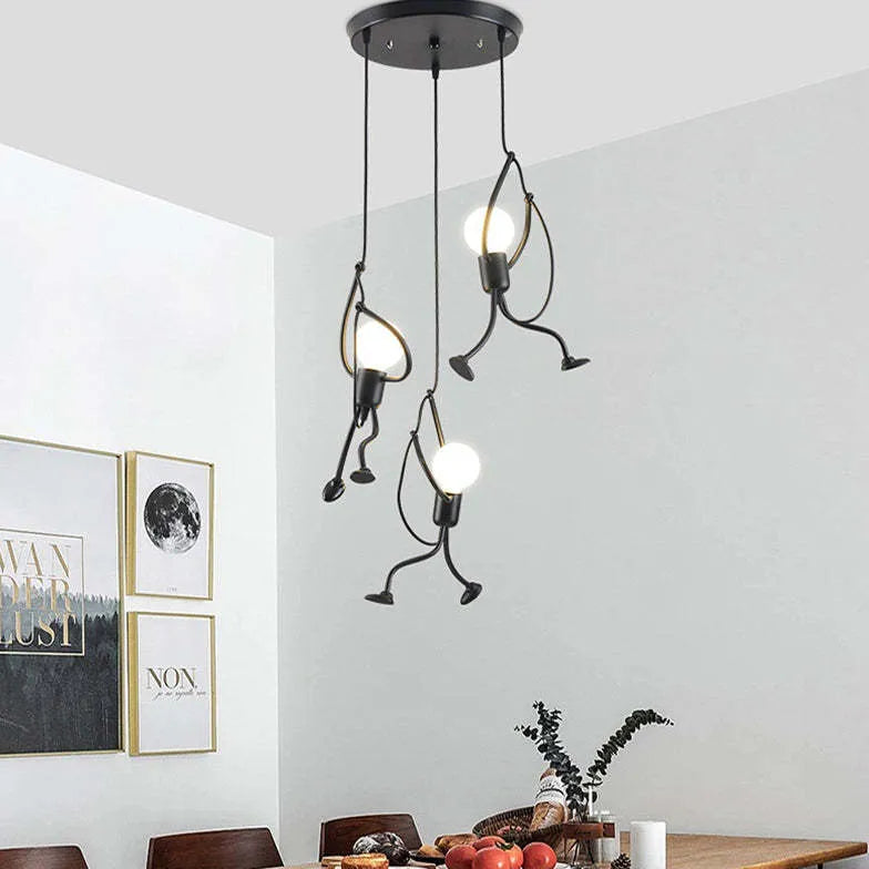 Black Light Single Pendant For Bedroom Salgado Metal Cool White