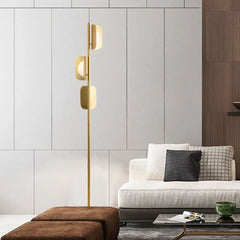 Gold Floor Lamp For Study Room Salgado Metal Plug Led Ip20