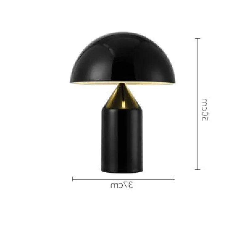 Black Mushroom Shape Table Lamp For Dining Room