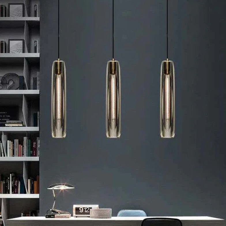 Single Pendant Lamp Glass With Led Warm White