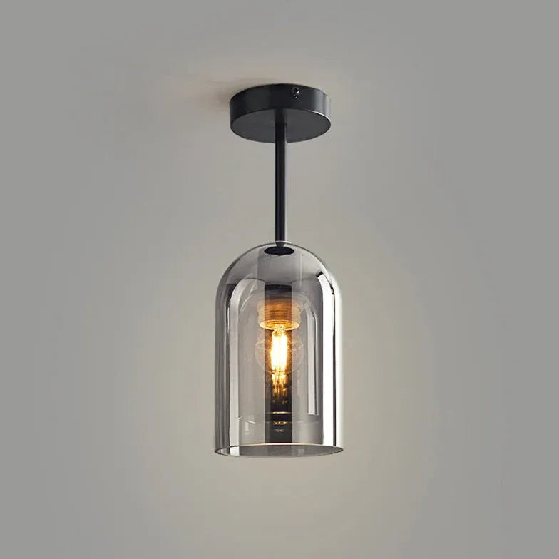 Grey Flush Light For Bedroom Cylinder Sanna Pure Copper