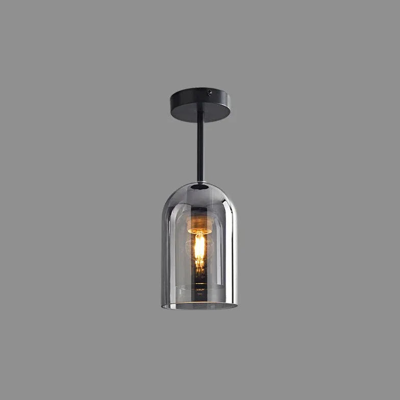 Grey Flush Light For Bedroom Cylinder Sanna Pure Copper