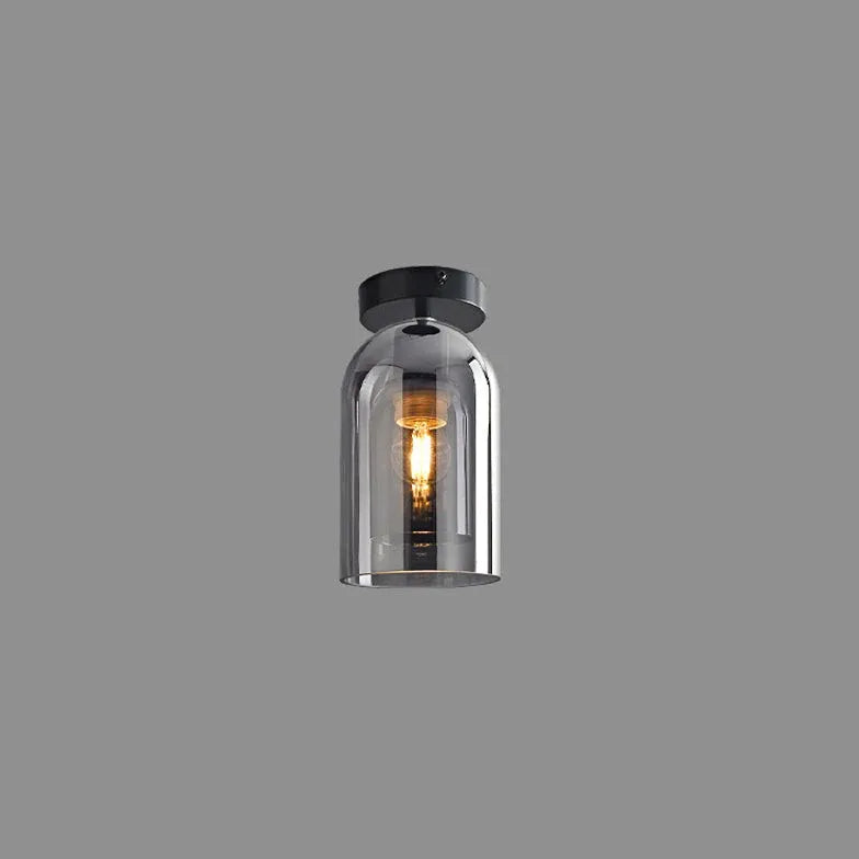 Grey Flush Light For Bedroom Cylinder Sanna Pure Copper