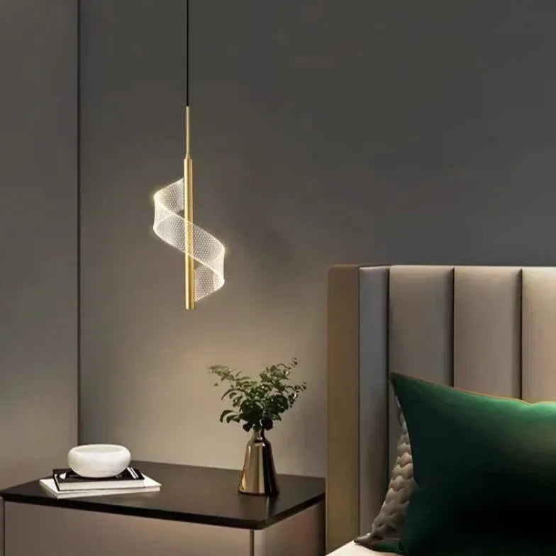 Bedside Pendant Light For Bedroom Modern Metal